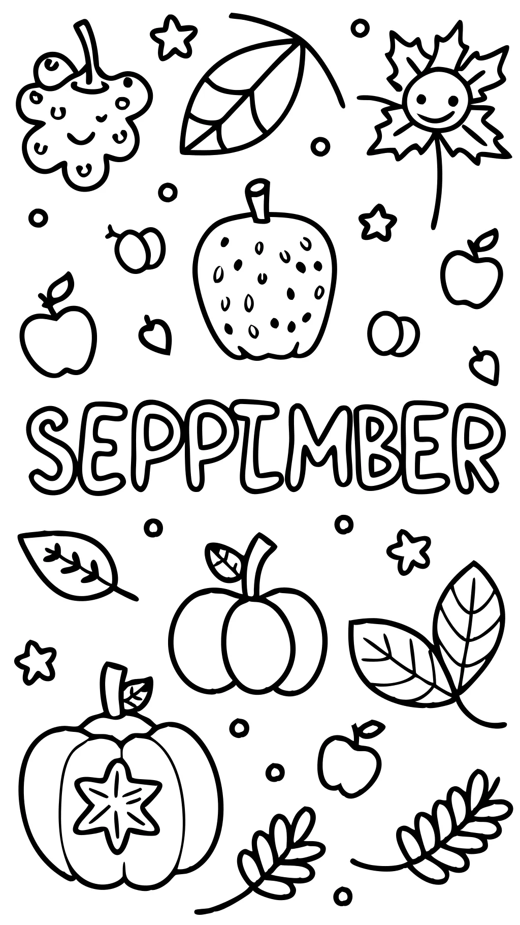 september coloring page